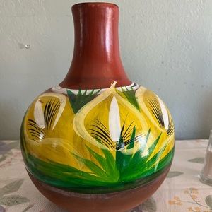 Mexican Hand Painted Jug with matching Cup